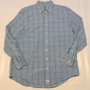 Vineyard Vines Blue and Green Button Down Shirt
